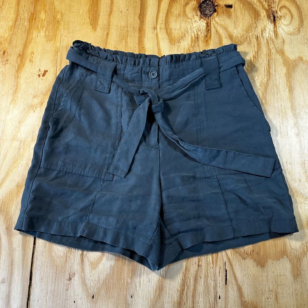 Nine West Charcoal Grey Paperbag Waist Shorts - Small